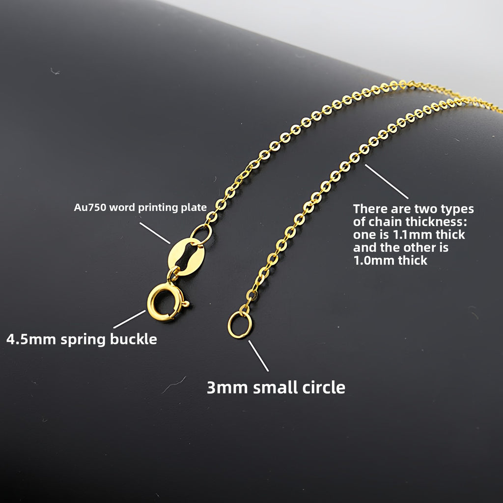 18K Gold O Chain Bracelet Anklet Necklace