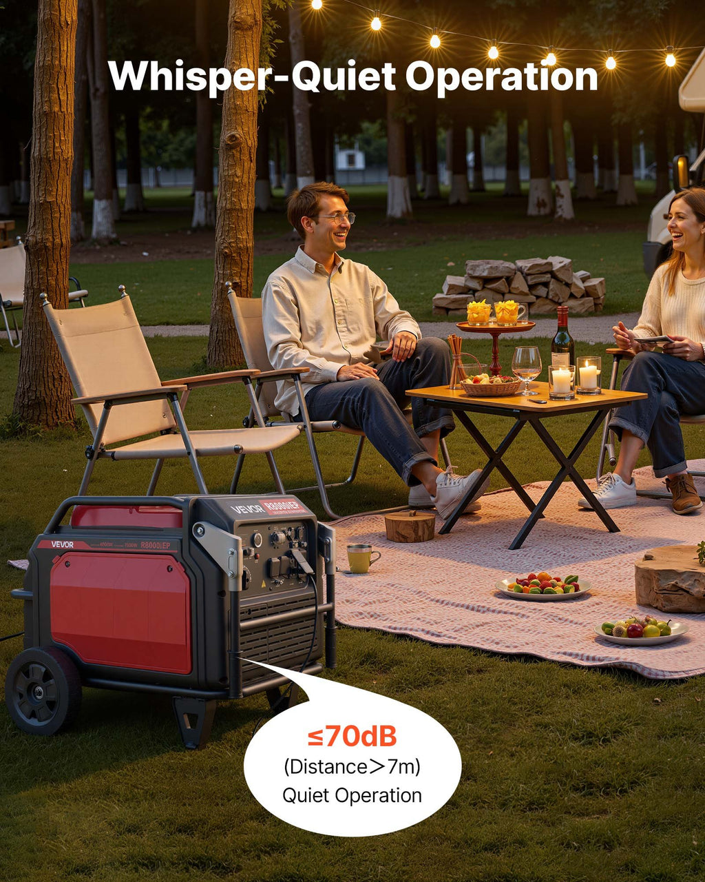 Inverter Generator, 10000W Peak Watt Quiet Inverter Generator, Remote Start Inverters Generators For Home Outdoor, Gas Powered, Stable Power, CO Sensor, RV Ready 1A & 2.1A Outlets, Long Run Time