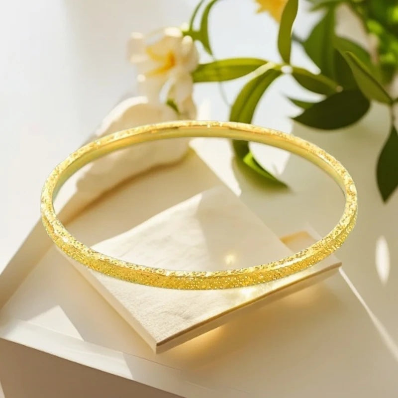 18K Gold Crushed Ice Crystal Bracelet