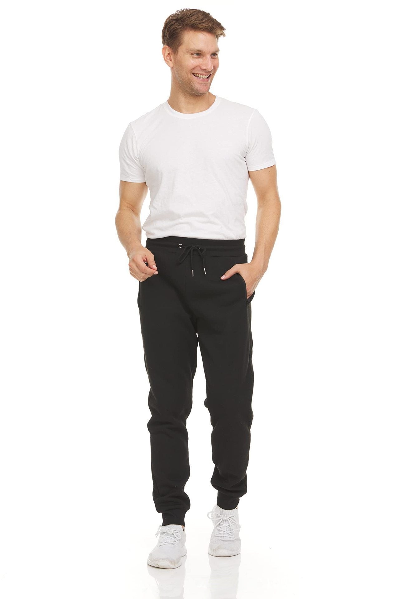 Slim Fit Mens Sports Pants with Tapered Leg