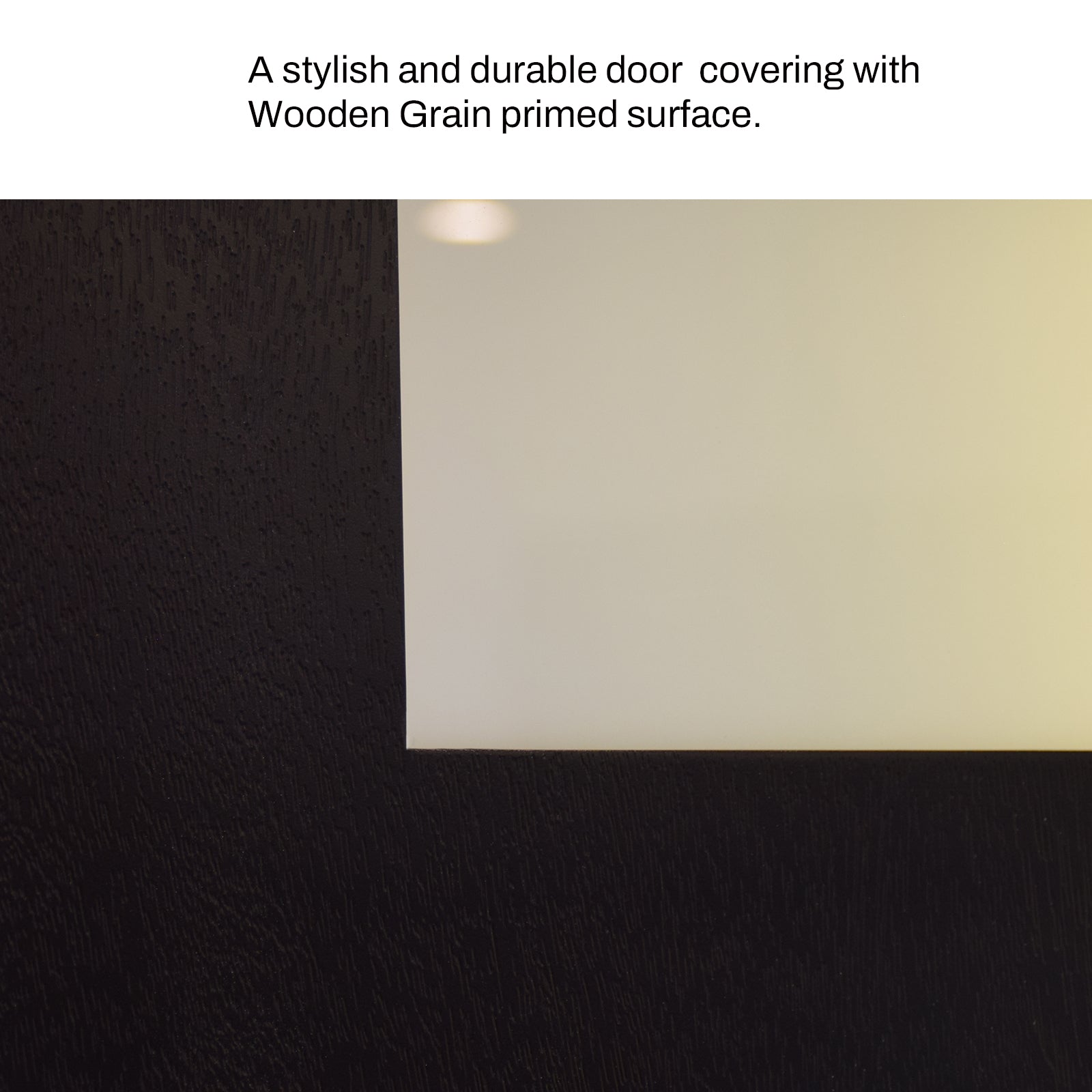 36 X 80 Fiberglass Entry Door With Brickmould, Frosted Glass, Black Finishe Knock-Down Fiberglass Door - Contemporary Style For Home's Front Entrance, Left Hand Inswing With 4-9-16 White Vinyl Frame