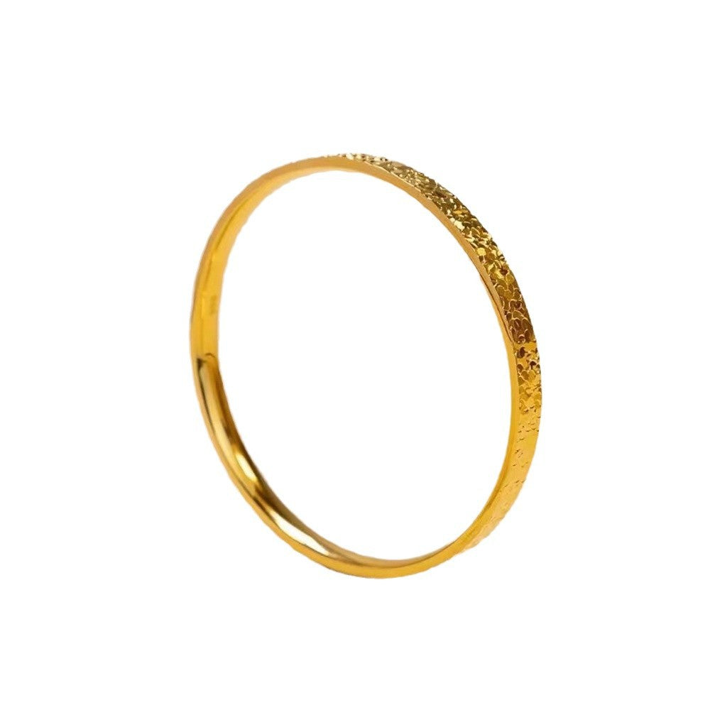18K Gold Crushed Ice Crystal Bracelet