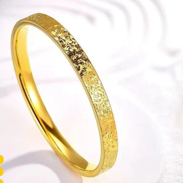 18K Gold Crushed Ice Crystal Bracelet