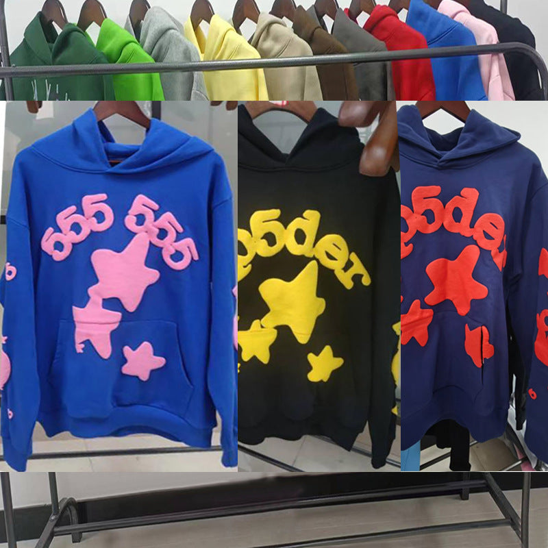 Thick fleece hoodie with a hood